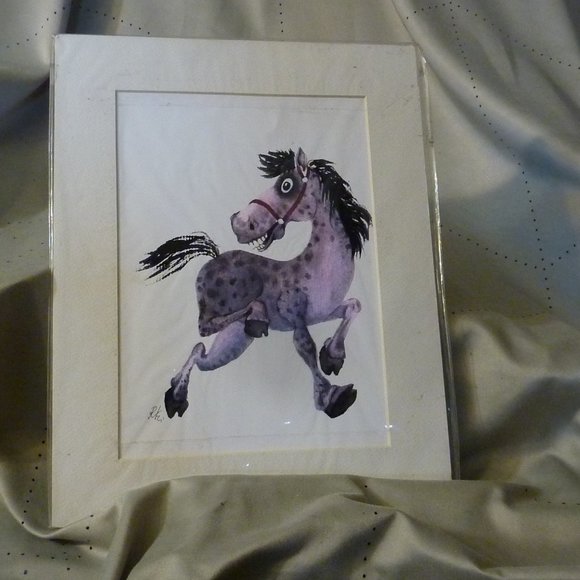 R.K. Signed Other - Litho Animals Horse , Hippo , Mouse ,Cow, Cartoons
